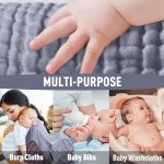 Yoofoss Muslin Burp Cloths for Baby 10 Pack 100% Cotton Baby Washcloths for Boys Girls Large 20''X10'' Super Soft and Absorbent White - Image 3